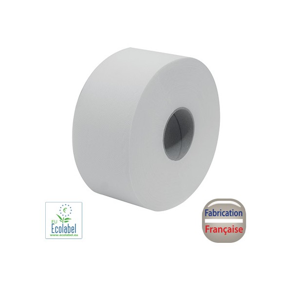 Papier toilette blanc compact sans mandrin 2 plis pure ouate 24 Rouleaux 