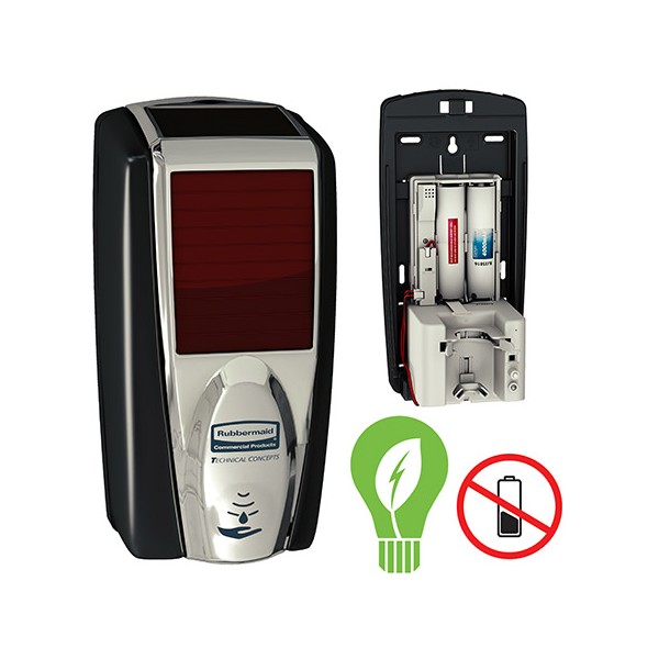Distributeur de savon automatique LumiCel 1100 ml noir chromeDistributeur de savon automatique LumiCel 1100 ml noir chrome