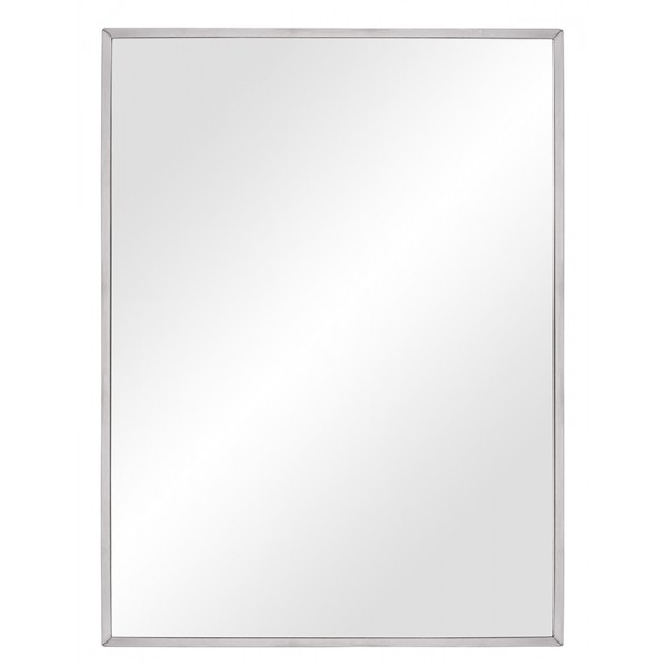 Miroir de sanitaire verre 3 mm cadre inox AISI 304 satiné 70 x 50 cm