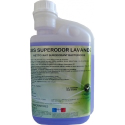 Lot de 12 flacons nettoyant bactéricide multisurfaces lavande Axis Superodor à diluer 1L