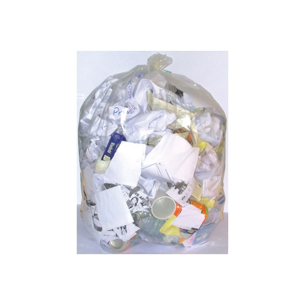Sac poubelle 100L transparent BD 30µ- Ct. de 200 Sacs  Héméra  Distribution, produits d'hygiène professionnelle
