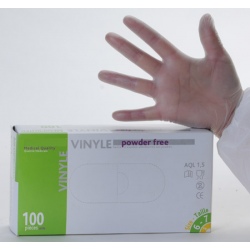 Gant d'examen vinyle non poudré AQL 1,5 qualité médicale (le carton de 1000)