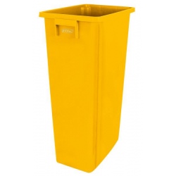 Collecteur recyclage jaune 80 L pour station de tri sélectif en recyclé