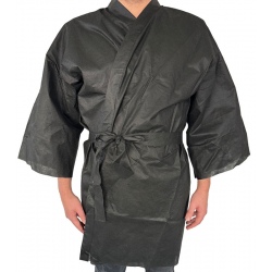 Lot de 100 peignoirs kimonos noirs jetables taille L