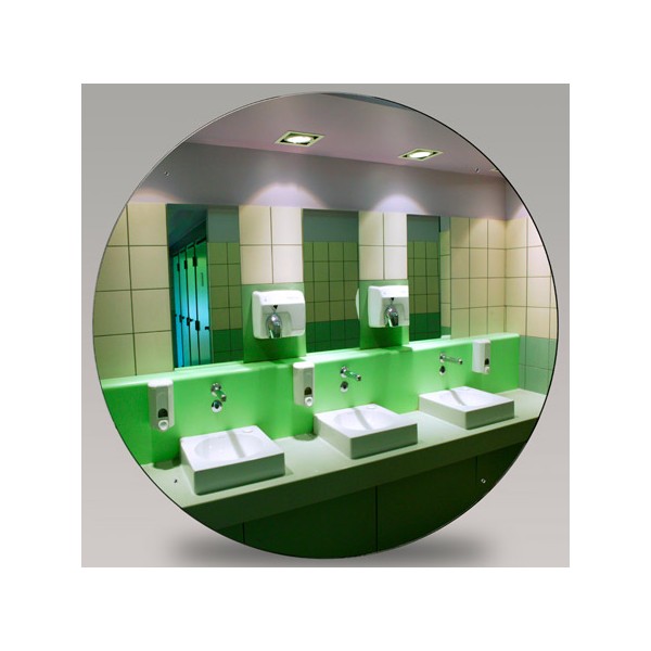 Miroir de sanitaire incassable Plexichok diametre 490 mm
