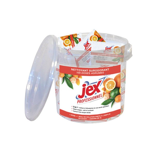 Lot de 100 doses 20 ml nettoyantes surodorantes agrumes Jex Professionnel